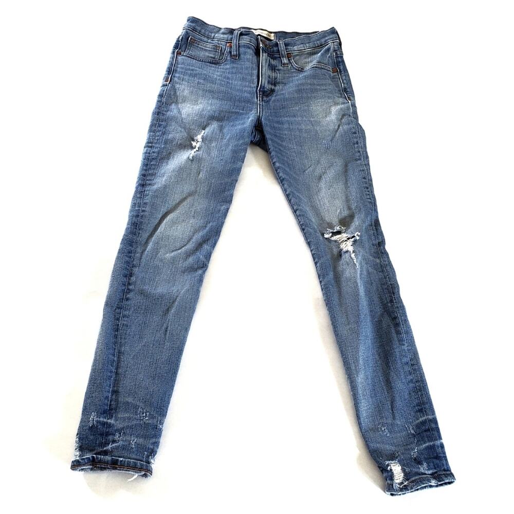 Madewell | 9" High Rise Skinny Distressed Jeans